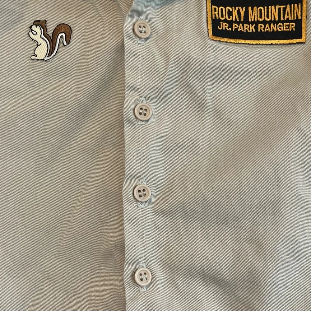 Rocky Mountain Jr Park Ranger 24M Toddler Button Up Tan Souvenir Shirt - Picture 6 of 6